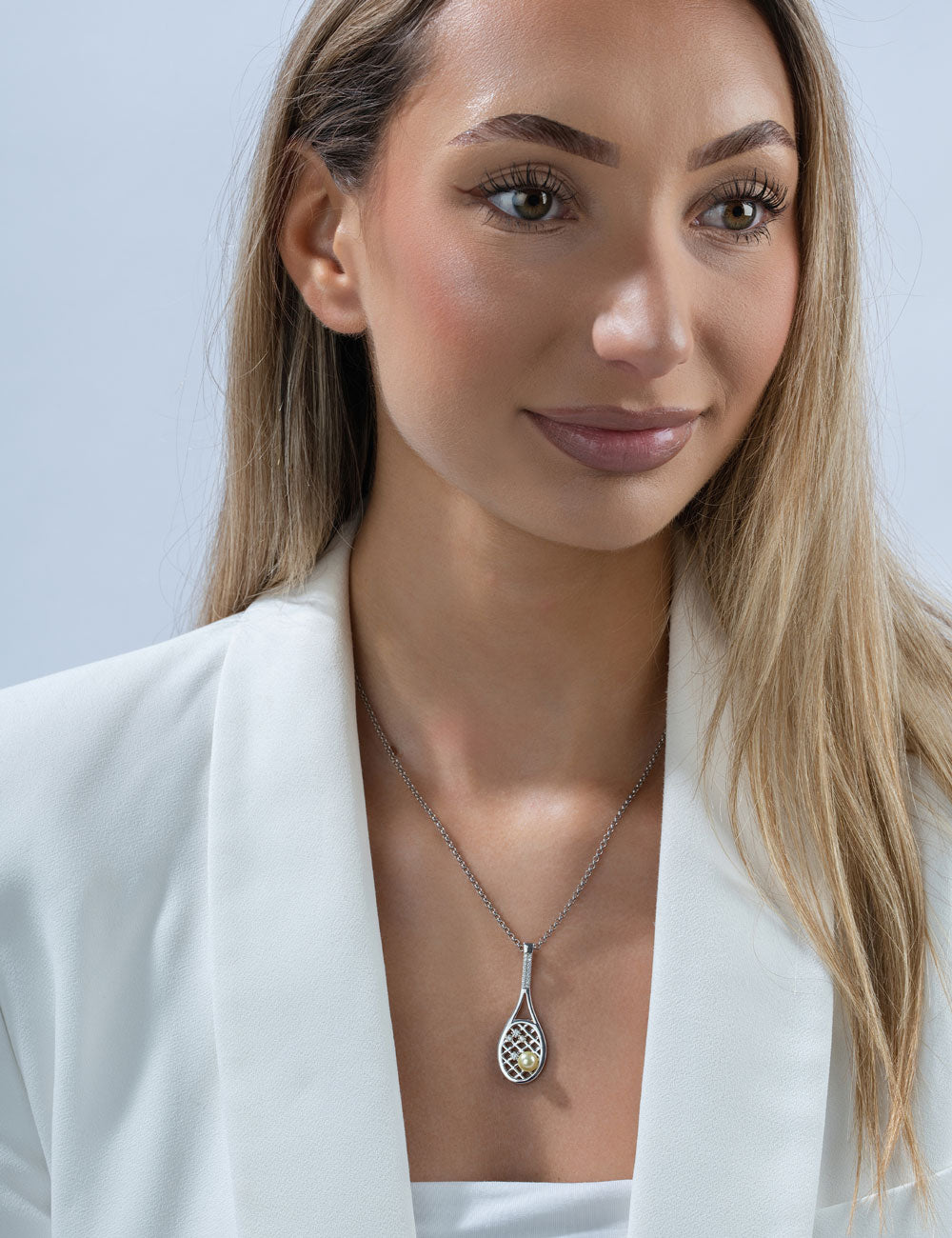 Anhänger Tennisschläger 925/- Silber