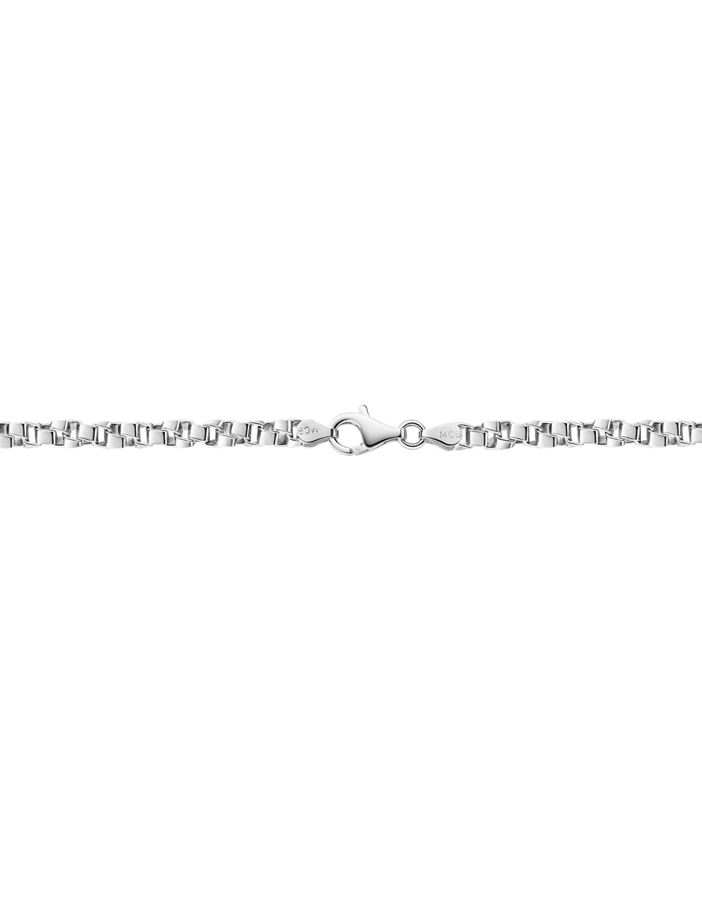 Collier Venezianer gedreht, 925/- Silber rhodiniert