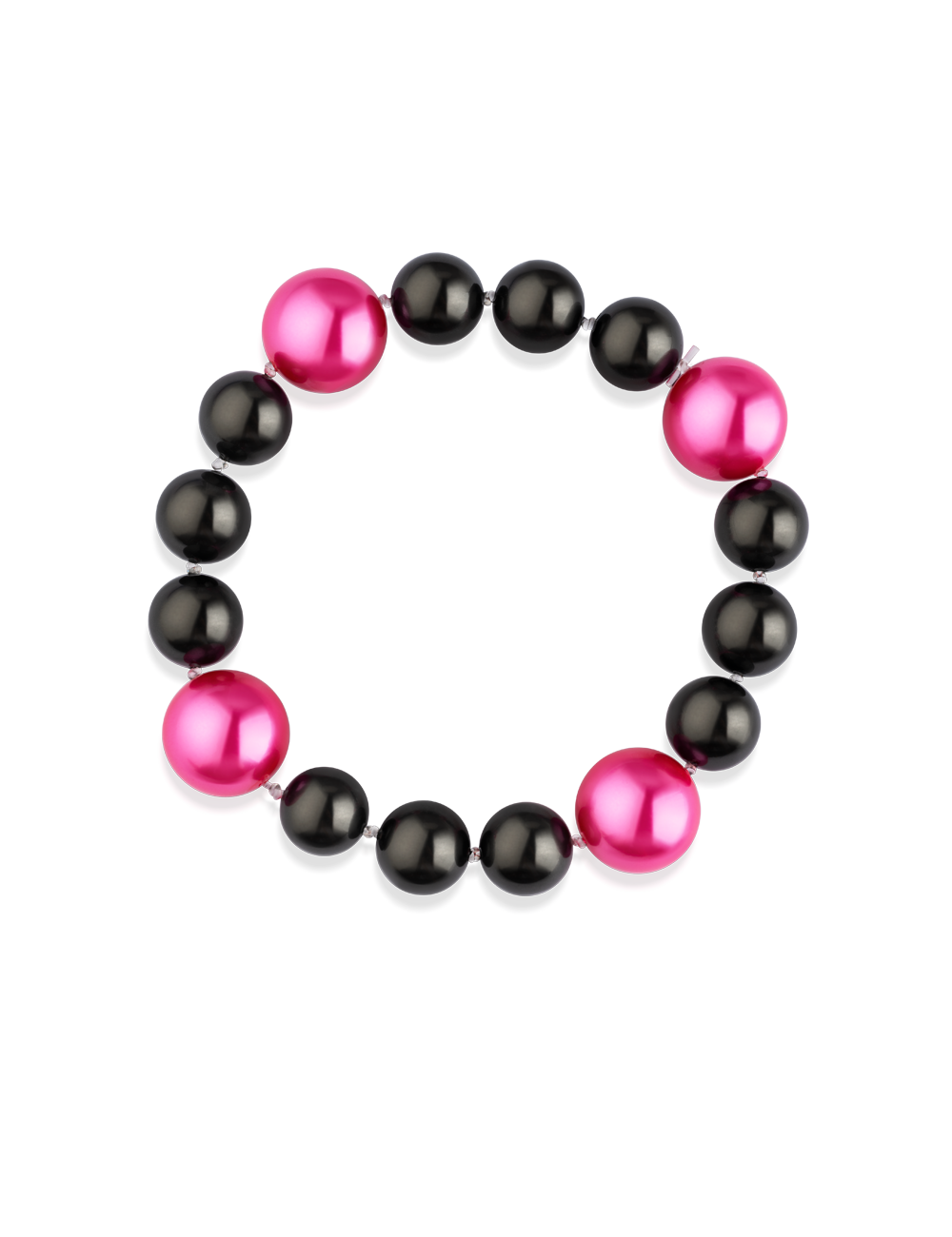 #Muschelkernperle_schwarz / pink