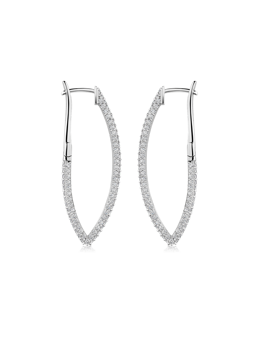 Creolen 925/- Silber mit Zirkonia