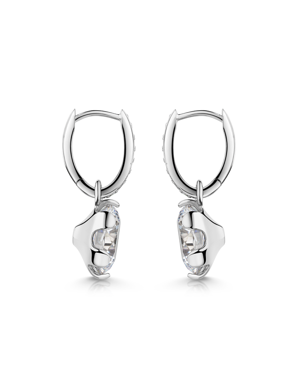 Creolen 925/- Silber mit Zirkonia