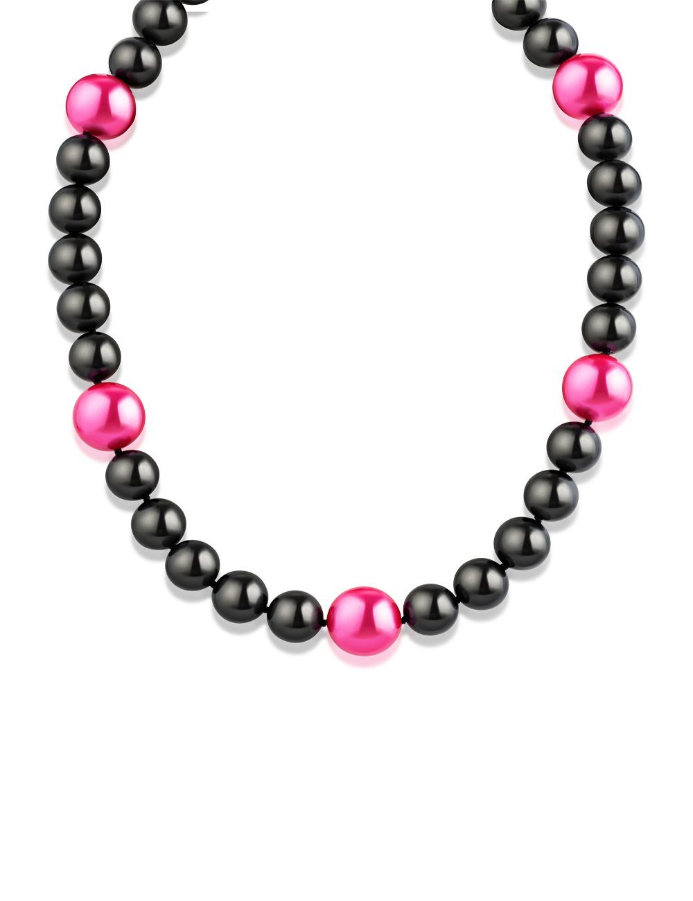 #Muschelkernperle_schwarz / pink