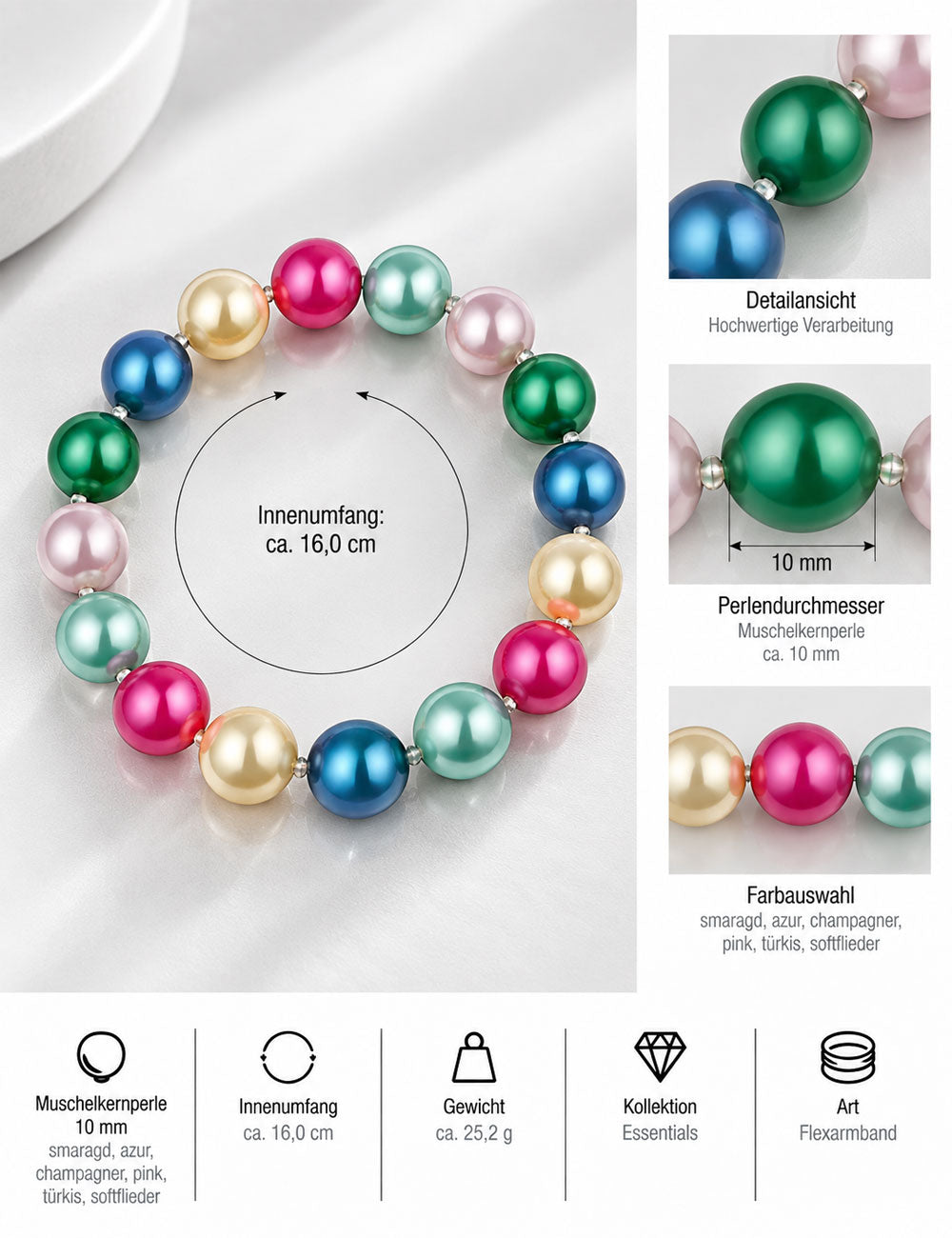 #Muschelkernperle_multi-smaragd