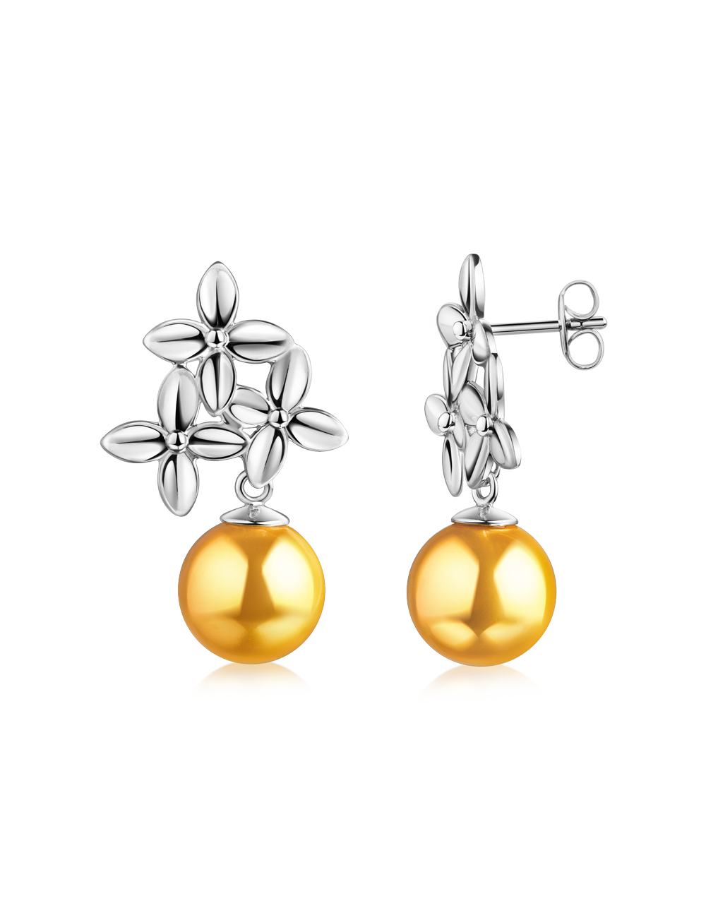 Ohrstecker Blume 925/- Silber