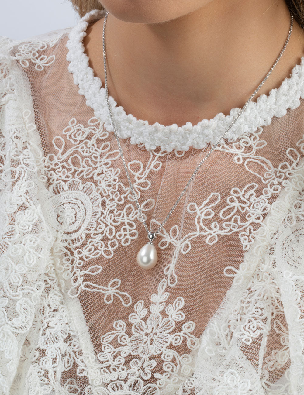 Essentials Anhänger 925/- Silber 12x15 mm Tropfen