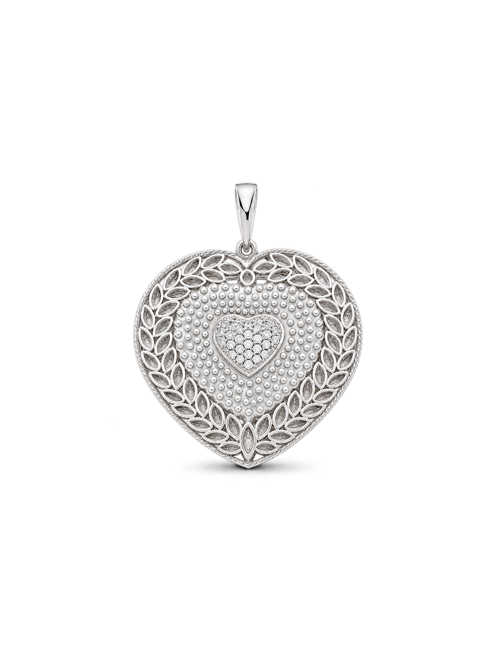 Anhänger Herz, 925/- Silber mit Zirkonia