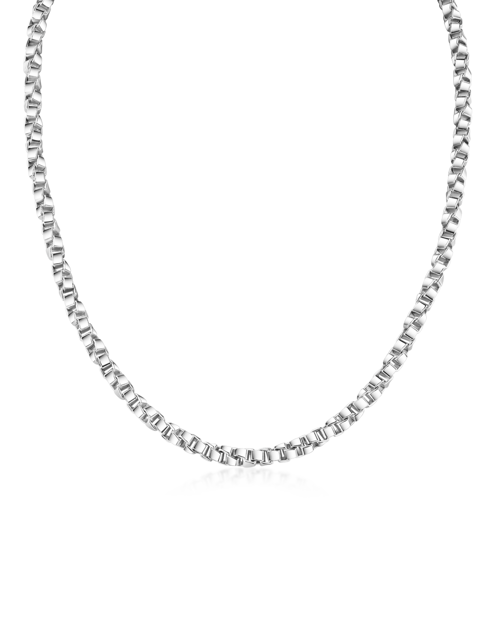 Collier Venezianer gedreht, 925/- Silber rhodiniert