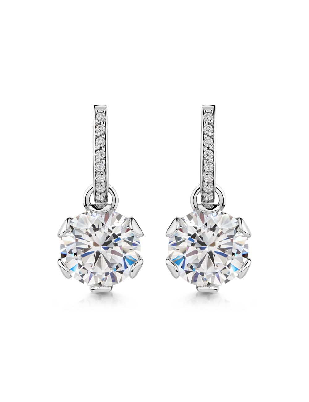 Creolen 925/- Silber mit Zirkonia
