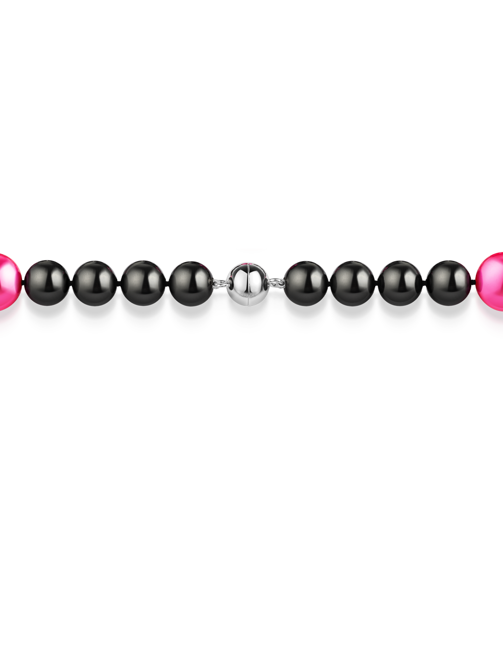 #Muschelkernperle_schwarz / pink