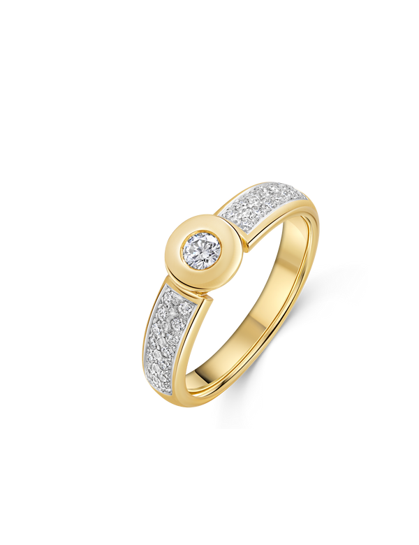 Premium Ring 585/- Gelbgold mit Diamanten 0,50 Karat