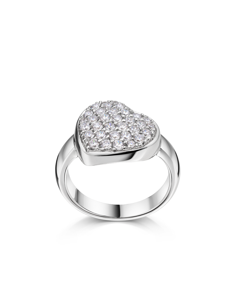 Ring "Herz" 925/- Silber rhodiniert